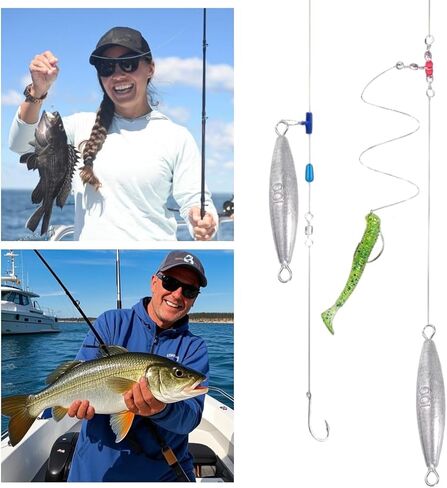 10 قطع من أوزان الصيد، غسالات الطوربيد المضمنة، مجموعة أوزان الصيد، أوزان الصيد، أوزان الصيد في المياه المالحة، أوزان حلقة مزدوجة - 1 أونصة (30 جم) in Kuwait