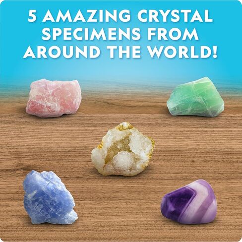 National Geographic Mega Crystal Growing Kit with 6 Crystals for Kids 8-12 in Kuwait