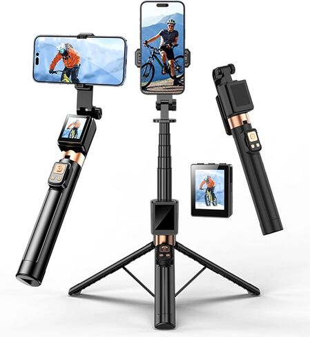 Flymoon Selfie Stick for iPhone with Remote Control, Detachable Live Screen - 68" Extendable Aluminum Phone Tripod Stand, 360° Rotation for Vlog, Live Streaming, iPhone & Android in Saudi Arabia