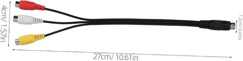 Pin S Video to Replacement Video Adapter Cable for Tv Projector Laptop Durable Easy to Connect Reliable Design for Long Term Use in Saudi Arabia