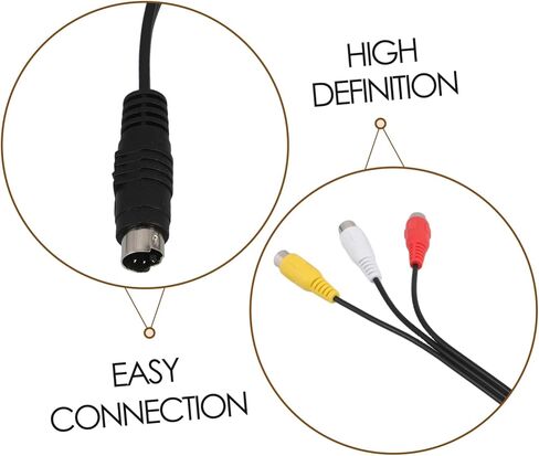 Pin S Video to Replacement Video Adapter Cable for Tv Projector Laptop Durable Easy to Connect Reliable Design for Long Term Use in Saudi Arabia