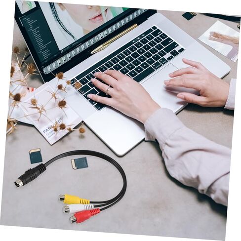 Pin S Video to Replacement Video Adapter Cable for Tv Projector Laptop Durable Easy to Connect Reliable Design for Long Term Use in Saudi Arabia