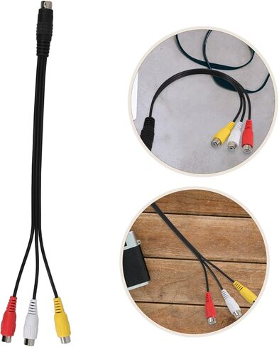 Pin S Video to Replacement Video Adapter Cable for Tv Projector Laptop Durable Easy to Connect Reliable Design for Long Term Use in Saudi Arabia