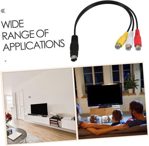 Pin S Video to Replacement Video Adapter Cable for Tv Projector Laptop Durable Easy to Connect Reliable Design for Long Term Use in Saudi Arabia
