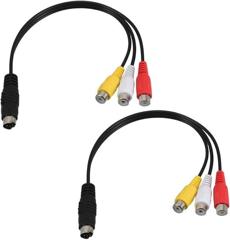 TEHAUX 2Pcs Pin Video to Video Adapter Cables for Tv Projector and Monitor Easy Design High Definition Video Transmission Versatile Connectivity Quick in Saudi Arabia
