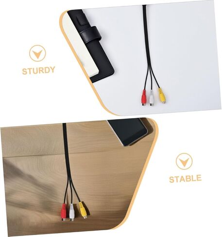 TEHAUX 2Pcs Pin Video to Video Adapter Cables for Tv Projector and Monitor Easy Design High Definition Video Transmission Versatile Connectivity Quick in Saudi Arabia