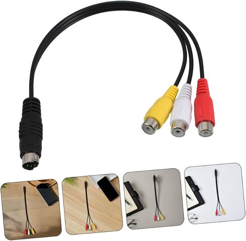 TEHAUX 2Pcs Pin Video to Video Adapter Cables for Tv Projector and Monitor Easy Design High Definition Video Transmission Versatile Connectivity Quick in Saudi Arabia