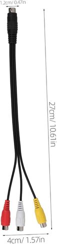 NUOBESTY Pin S Video to Adapter Cable for Tv and Projector Durable Video Transfer Cable for Laptops Monitors and Audio Visual Devices Versatile and Easy Connection in Saudi Arabia