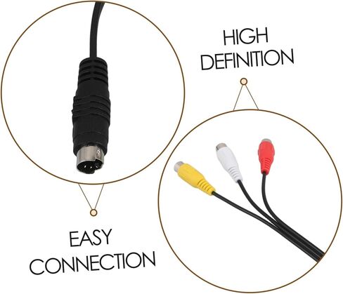 NUOBESTY Pin S Video to Adapter Cable for Tv and Projector Durable Video Transfer Cable for Laptops Monitors and Audio Visual Devices Versatile and Easy Connection in Saudi Arabia