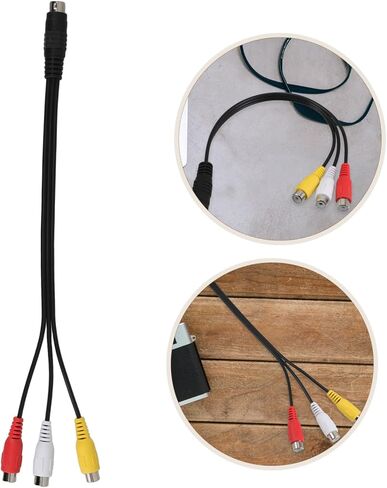NUOBESTY Pin S Video to Adapter Cable for Tv and Projector Durable Video Transfer Cable for Laptops Monitors and Audio Visual Devices Versatile and Easy Connection in Saudi Arabia