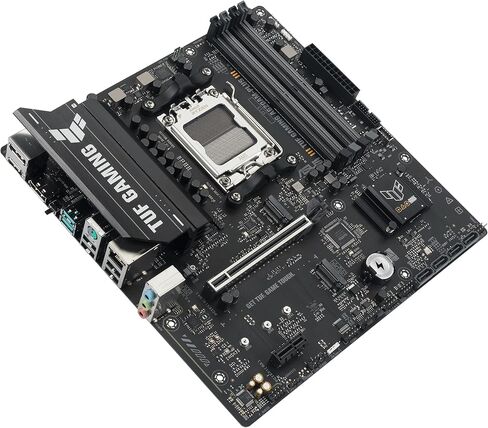 TUF Gaming A620AM-PLUS WiFi AMD A620A mATX Motherboard, 8+2+1 Power Stages, DDR5, PCIe 4.0, Dual M.2 Slots, WiFi 6, 2.5Gb Ethernet, Dual DisplayPort, HDMI, Rear USB-A 10Gbps, Front USB-C 10Gbps in Saudi Arabia