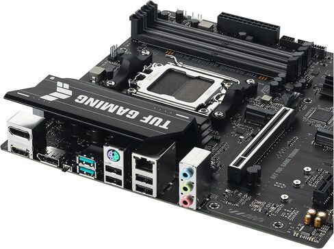 TUF Gaming A620AM-PLUS WiFi AMD A620A mATX Motherboard, 8+2+1 Power Stages, DDR5, PCIe 4.0, Dual M.2 Slots, WiFi 6, 2.5Gb Ethernet, Dual DisplayPort, HDMI, Rear USB-A 10Gbps, Front USB-C 10Gbps in Saudi Arabia