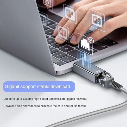 USB 3.0 to Gigabit Ethernet Adapter USB to RJ45 Ethernet Adapter Applicable to Laptops and Desktop Computers in Saudi Arabia