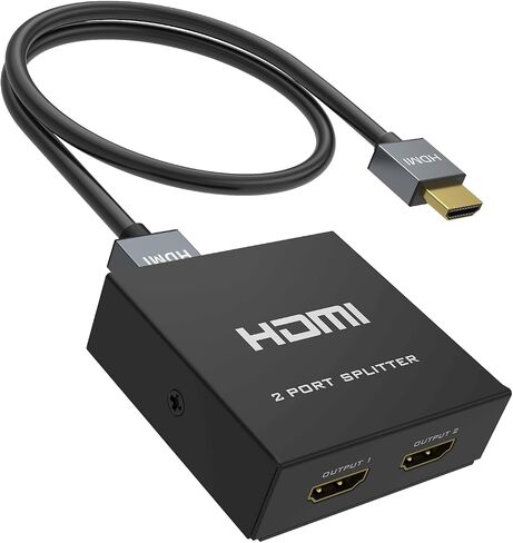 4K HDMI Splitter 1 in 4 Out + 5ft HDMI Cable, Yinker 4 Way HDMI Splitter 1x4 4Kx2K@30Hz w/AC Adapter, Mirror Duplicate for PS4 Fire Stick HDTV in Kuwait
