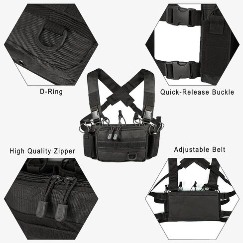 Tactical Mag Admin Pouch,Utility Tool Pouch Medical EDC EMT Bag Lightweight Chest Rig with Mag Pouch in Saudi Arabia