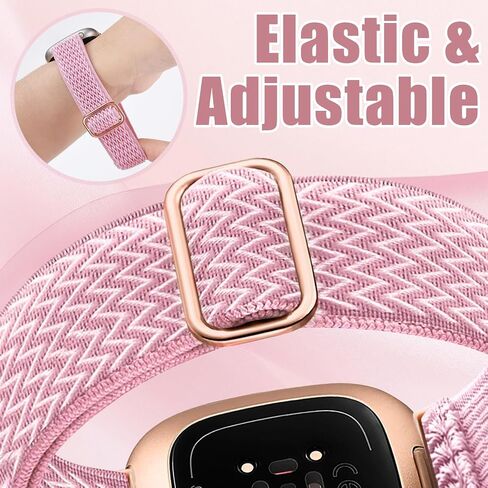 18 حزمة من الأربطة المرنة مع حقيبة تخزين متوافقة مع Fitbit Versa 3/Versa 4/Fitbit Sense/Sense 2، حزام بديل رياضي من النايلون القابل للتمدد للنساء والرجال in Kuwait