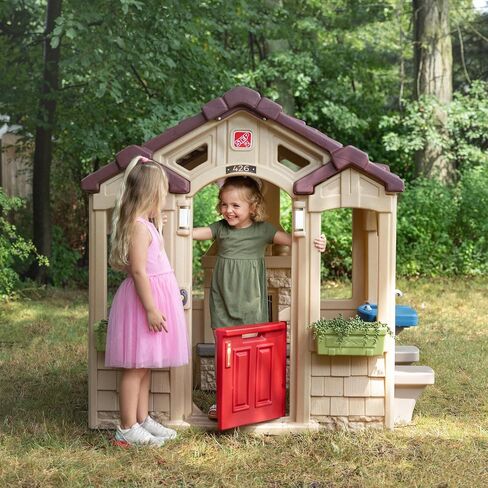 Step2 Charming Cottage Kids Playhouse, Indoor and Outdoor Playset, Interactive Sounds, Toddlers 2 - 10 Years Old, Easy to Assemble Backyard Discovery Playhouse in Saudi Arabia
