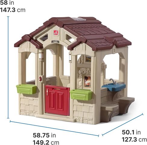 Step2 Charming Cottage Kids Playhouse, Indoor and Outdoor Playset, Interactive Sounds, Toddlers 2 - 10 Years Old, Easy to Assemble Backyard Discovery Playhouse in Saudi Arabia