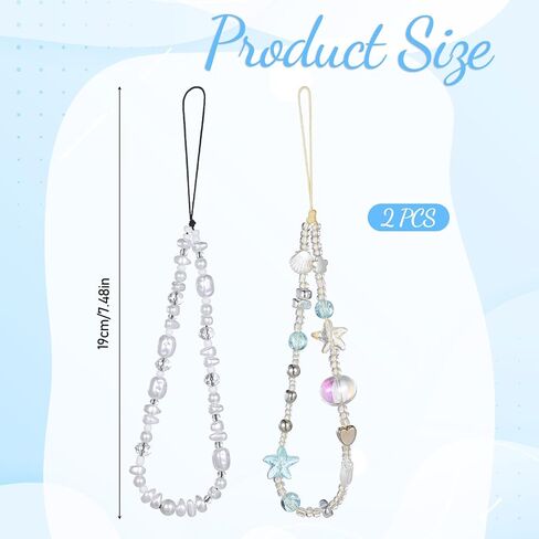 Beaded Camera Wrist Strap, Pearl Phone Wrist Strap Lanyard Cute Phone Charms Phones Case Charms Camera Charm Straps Lanyard Keychain Wristlet in Saudi Arabia