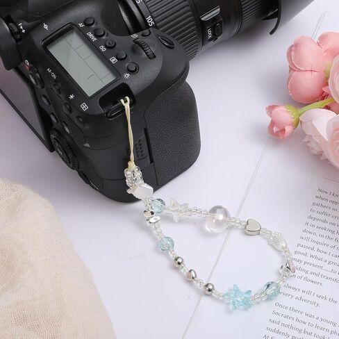 Beaded Camera Wrist Strap, Pearl Phone Wrist Strap Lanyard Cute Phone Charms Phones Case Charms Camera Charm Straps Lanyard Keychain Wristlet in Saudi Arabia