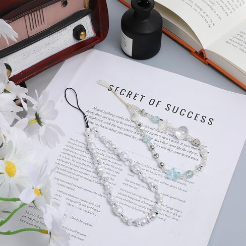 Beaded Camera Wrist Strap, Pearl Phone Wrist Strap Lanyard Cute Phone Charms Phones Case Charms Camera Charm Straps Lanyard Keychain Wristlet in Saudi Arabia