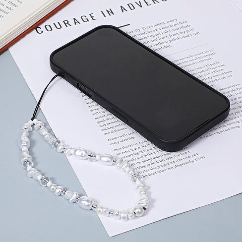 Beaded Camera Wrist Strap, Pearl Phone Wrist Strap Lanyard Cute Phone Charms Phones Case Charms Camera Charm Straps Lanyard Keychain Wristlet in Saudi Arabia