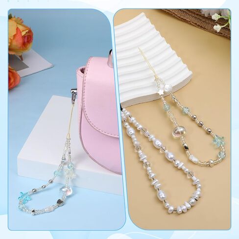 Beaded Camera Wrist Strap, Pearl Phone Wrist Strap Lanyard Cute Phone Charms Phones Case Charms Camera Charm Straps Lanyard Keychain Wristlet in Saudi Arabia