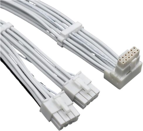 كابل نمط مضفر 16AWG لـ TY>pe 4 Modular PCIe 5.0 12VHPWR PSU كابل الطاقة 8pin إلى 16pin(16p UP Bend) in Saudi Arabia