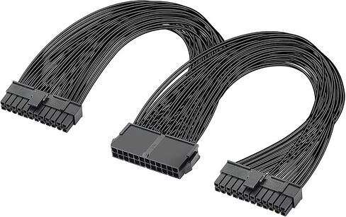 PSU Power Supply 24 Pin ATX Motherboard Splitter Cable ATX Motherboard Extension Cable PSU Female to Male Y Adapter Cable(1PCS) in Saudi Arabia