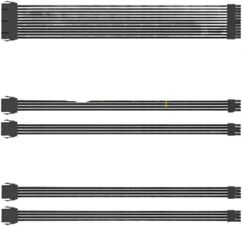 مجموعة موسع كابل الطاقة المضفرة U13B ATX24Pin // PCIE 8Pin CPU 8Pin مع أمشاط in Saudi Arabia