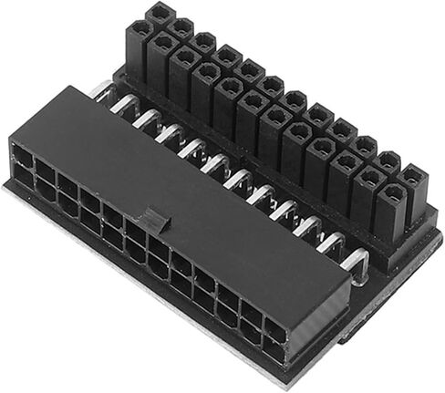 ATX 24Pin أنثى إلى 24Pin ذكر محول الطاقة 90 درجة أجهزة الكمبيوتر المكتبية اللوحة الأم 24 دبوس كابل موصل لكابل إمدادات الطاقة (2 قطعة) in Saudi Arabia