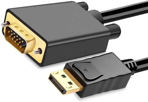 كابل محول CHICIRIS فعال من DP إلى VGA، غمد PVC، خالٍ من الأكسجين، نحاسي عالي ناقل الحركة DisplayPort إلى كابل VGA للعروض التقديمية المكتبية 1.8 متر in Saudi Arabia