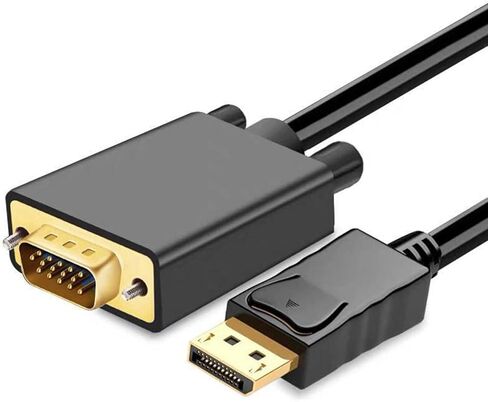 كابل محول CHICIRIS فعال من DP إلى VGA، غمد PVC، خالٍ من الأكسجين، نحاسي عالي ناقل الحركة DisplayPort إلى كابل VGA للعروض التقديمية المكتبية 1.8 متر in Saudi Arabia