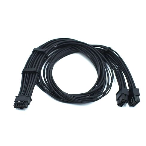 لـ Ⅰ 1200 واط Ⅱ 1000 واط 2 * 8Pin إلى 12VHPWR PCIE 5.0 16Pin ATX3.0 كابل إمداد الطاقة المعياري لبطاقة فيديو وحدة معالجة الرسومات RTX40 (انحناء أسود للأسفل) in Kuwait