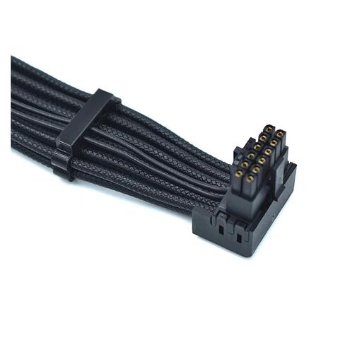 لـ Ⅰ 1200 واط Ⅱ 1000 واط 2 * 8Pin إلى 12VHPWR PCIE 5.0 16Pin ATX3.0 كابل إمداد الطاقة المعياري لبطاقة فيديو وحدة معالجة الرسومات RTX40 (انحناء أسود للأسفل) in Kuwait