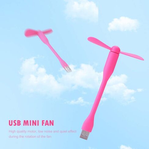 عبوتان من مراوح USB صغيرة محمولة لبنك الطاقة USB - وردي in Saudi Arabia