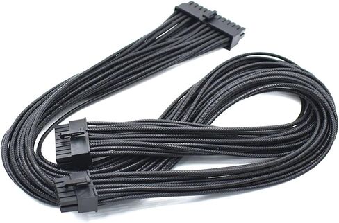16AWG Individual Black Braided Pattern Cable 18 Pin+10 Pin to 24 Pin ATX PSU Power Modular for TY>pe 4 RM1000X RMi SF750A(White) in Saudi Arabia