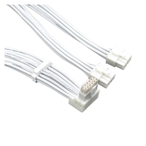 لـ Ⅰ 1200 واط Ⅱ 1000 واط 2 * 8Pin إلى 12VHPWR PCIE 5.0 16Pin ATX3.0 كابل إمداد الطاقة المعياري لبطاقة فيديو وحدة معالجة الرسومات RTX40 (انحناء أسود للأسفل) in Kuwait