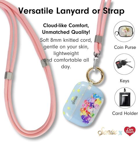 Sonix x Sanrio | Crossbody Phone Strap with Charms | Adjustable, Universal Cell Phone Rope Strap Lanyard | Pink Cord | Hello Kitty Pink Bows in Saudi Arabia