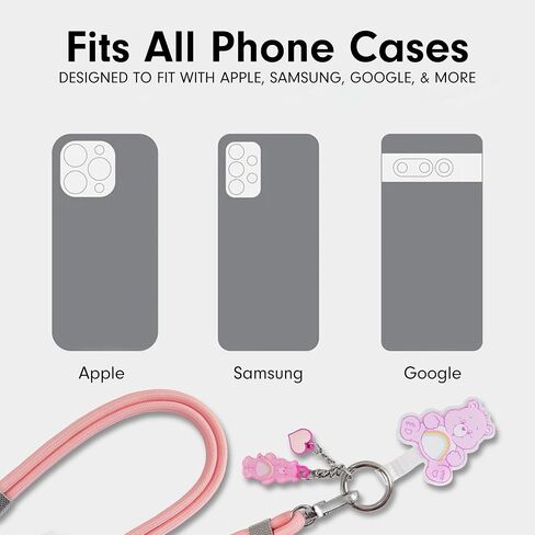 Sonix x Sanrio | Crossbody Phone Strap with Charms | Adjustable, Universal Cell Phone Rope Strap Lanyard | Pink Cord | Hello Kitty Pink Bows in Saudi Arabia