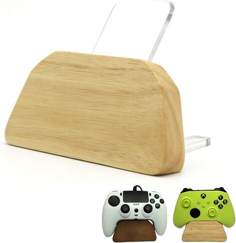 حامل وحدة تحكم من الخشب الصلب، حامل وحدة تحكم في الألعاب لمنظم وحدة التحكم المكتبية يناسب Xbox، وPS4، وPs5، وأفضل هدية للابن والزوج والصديق in Saudi Arabia