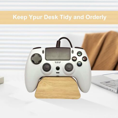 حامل وحدة تحكم من الخشب الصلب، حامل وحدة تحكم في الألعاب لمنظم وحدة التحكم المكتبية يناسب Xbox، وPS4، وPs5، وأفضل هدية للابن والزوج والصديق in Saudi Arabia