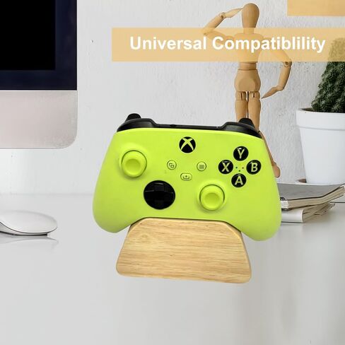 حامل وحدة تحكم من الخشب الصلب، حامل وحدة تحكم في الألعاب لمنظم وحدة التحكم المكتبية يناسب Xbox، وPS4، وPs5، وأفضل هدية للابن والزوج والصديق in Saudi Arabia