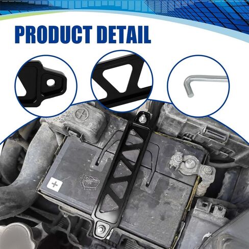 ASUBHA Battery Hold Down Sets, Aluminum Alloy Battery Tie Down Mount Bracket, Battery Hold Down Bracket with J Bolts, Universal 8.5" Triangular Five-Hole Car Battery Holder Kit for Car, SUV, RV in Saudi Arabia