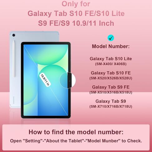 حافظة لهاتف سامسونج جالاكسي تاب S10 لايت / S10 FE / S9 FE 10.9 بوصة، سامسونج تاب S9 11 بوصة، حافظة تابلت متينة لهاتف جالاكسي S10 مع حامل قلم 360 درجة وحزام كتف وواقي شاشة، أرجواني in Kuwait