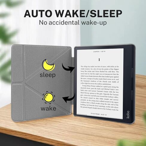 Case Compatible with 8" Kobo Forma(Model N782, 2018 Release Version), Includes a Screen Protector - Premium PU Leather Cover with Auto Sleep/Wake in Saudi Arabia