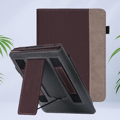 Stand Case for 7" All-New Kindle Paperwhite 12th Generation (2024 Released) and Kindle Colorsoft Signature Edition, PU Leather Cover with Auto-Wake/Sleep and Hand Straps in Saudi Arabia