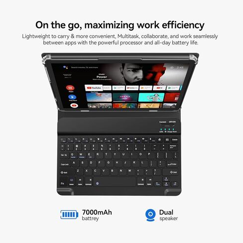 Tablet, 2025 Latest 11 inch Android 15 Tablet, 5G WiFi+Cellular, MTK8786 Octa-Core, 16GB 128GB 1TB Expansion, 4G LTE Tableta, 21MP Camera, Gemini AI 2.0, Tablets with Keyboard, Mouse, Case in Kuwait