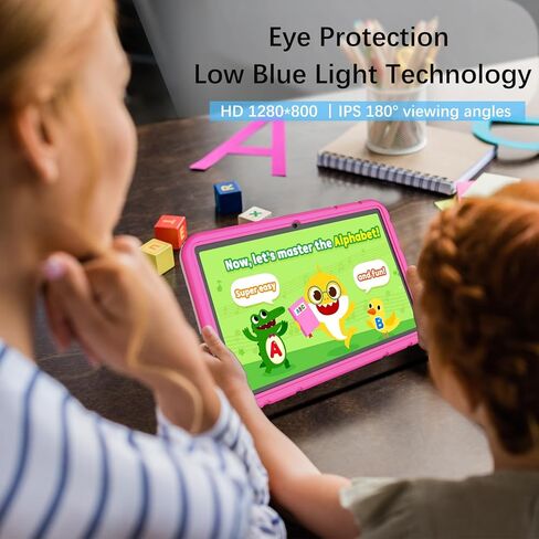 تابلت للأطفال مقاس 10 بوصة وسعة 128 جيجابايت، نظام تشغيل Android 15 للأطفال - مراقبة أبوية، ذاكرة وصول عشوائي 6 جيجابايت، وحدة معالجة مركزية 8 النواة، شاشة لمس عالية الدقة، واي فاي، بطارية كبيرة، مع حافظة متضمنة باللون الأزرق in Kuwait
