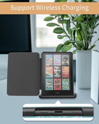 Case for 7" All-New Kindle Paperwhite 12th Gen 2024 and Kindle Colorsoft Signature Edition, Premium PU Leather Protective Cover with Auto Wake/Sleep in Saudi Arabia